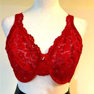 Smart&Sexy - unlined red lace bra 38C